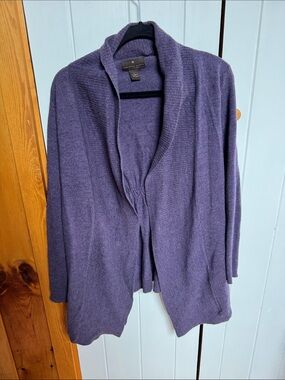 Fenn Wright Manson Purple Open-Front Cozy Cardigan